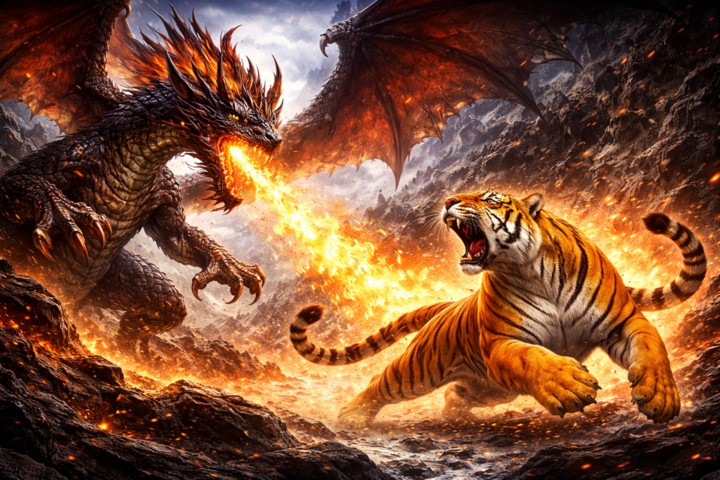 Keberuntungan Dragon Tiger, Duel Legendaris yang Penuh Daya Tarik
