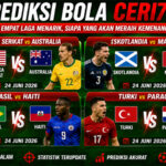 Prediksi Bola Ceri711: Amerika Serikat vs Australia, Skotlandia vs Maroko, Brasil vs Haiti, dan Turki vs Paraguay
