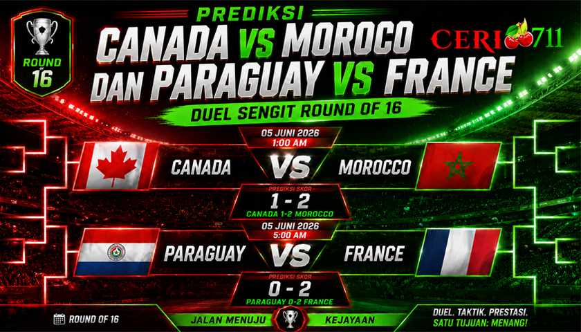 Prediksi Canada vs Morocco dan Paraguay vs France: Duel Sengit Round of 16