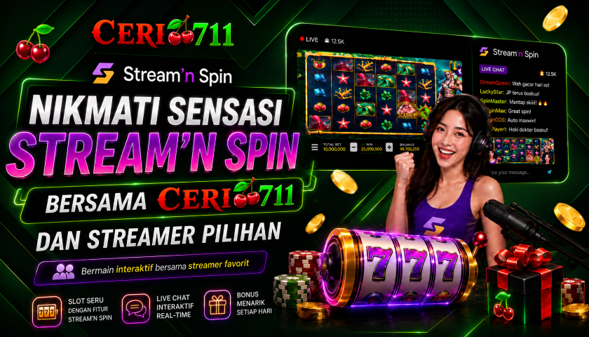 Nikmati Sensasi Stream’n Spin Bersama Ceri711 dan Streamer Pilihan