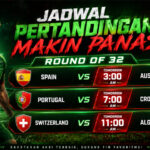 Jadwal Pertandingan Makin Panas Round of 32: Spain vs Austria, Portugal vs Croatia, dan Switzerland vs Algeria